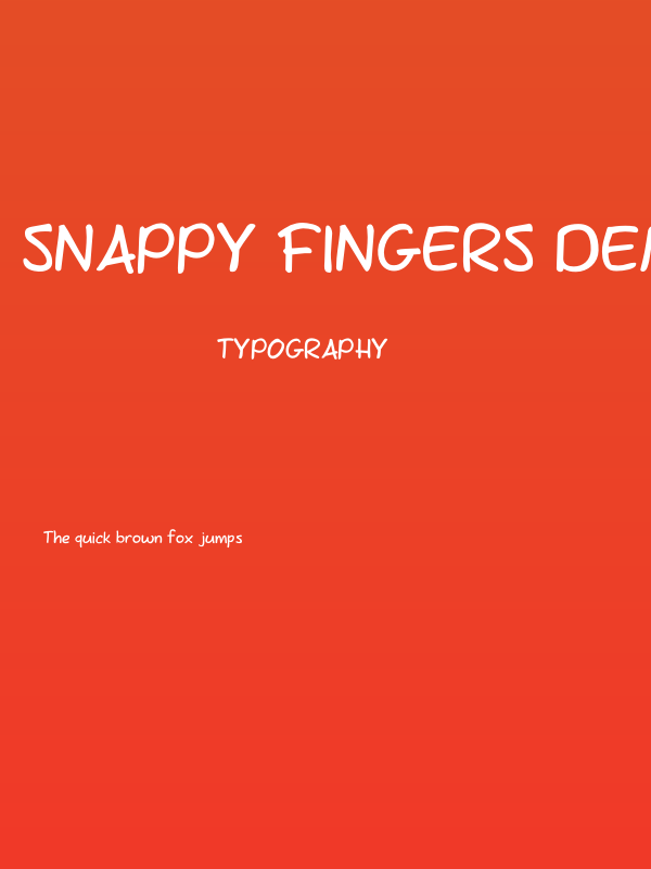Snappy Fingers DEMO Regular Poster