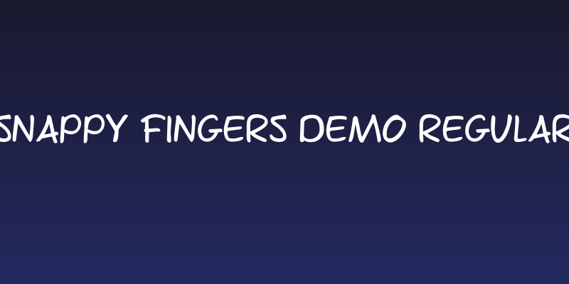 Snappy Fingers DEMO Regular Social Header