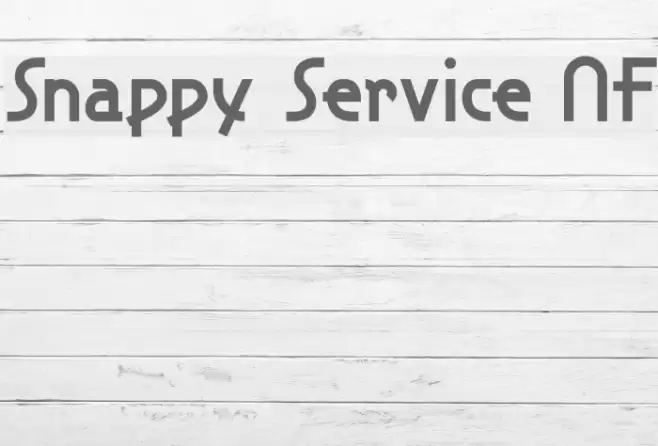 Snappy Service NF フォント examples