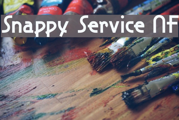 Snappy Service NF Font examples