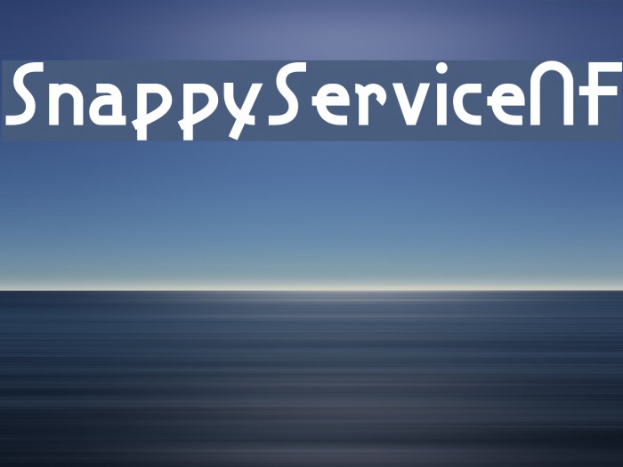 SnappyServiceNF Font examples