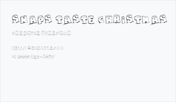 Snaps Taste Christmas Business Card