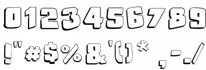 Snaps Taste Outline Font OTHER CHARS