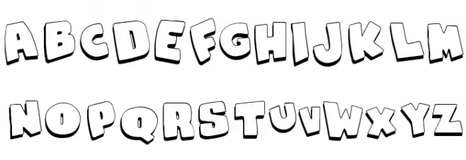 Snaps Taste Outline フォント 大文字