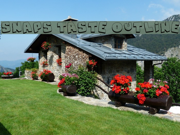 Snaps Taste Outline Font examples