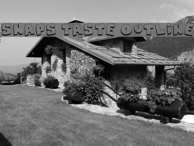 Snaps Taste Outline Font examples