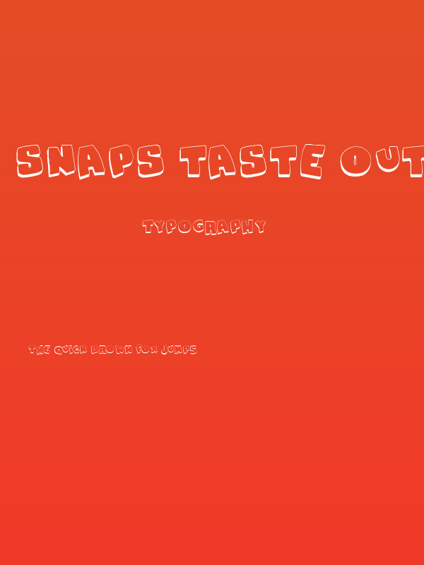 Snaps Taste Outline Poster