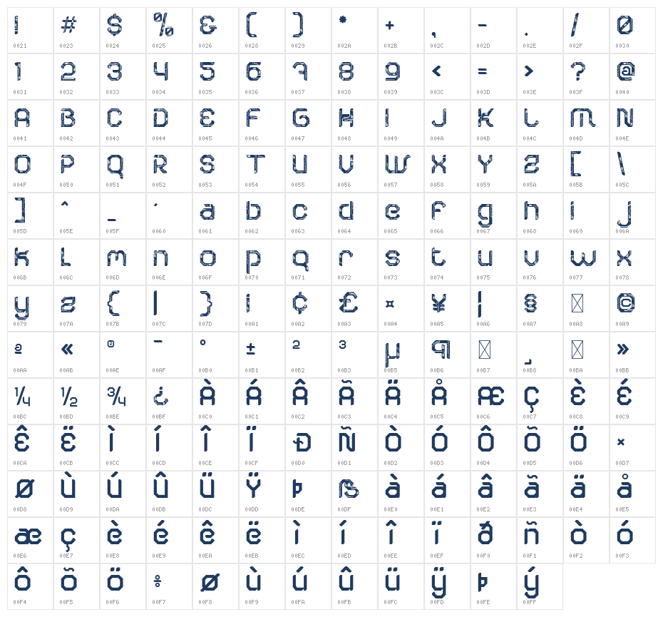 Snapshock Four Character Map