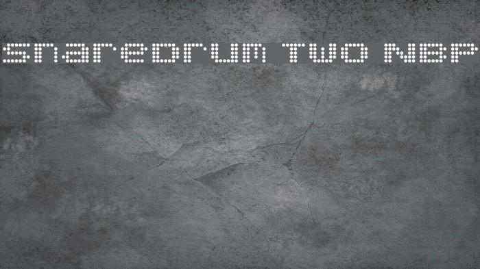 SnareDrum Two NBP Font examples
