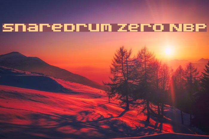 SnareDrum Zero NBP Font examples