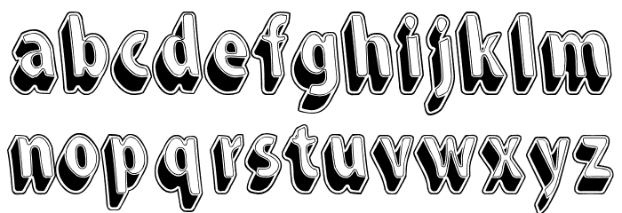 Snarky's Machine Font LOWERCASE