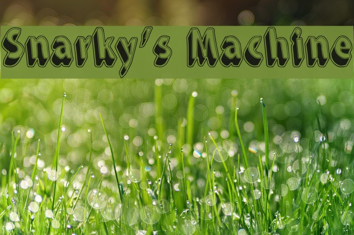 Snarky's Machine Font examples
