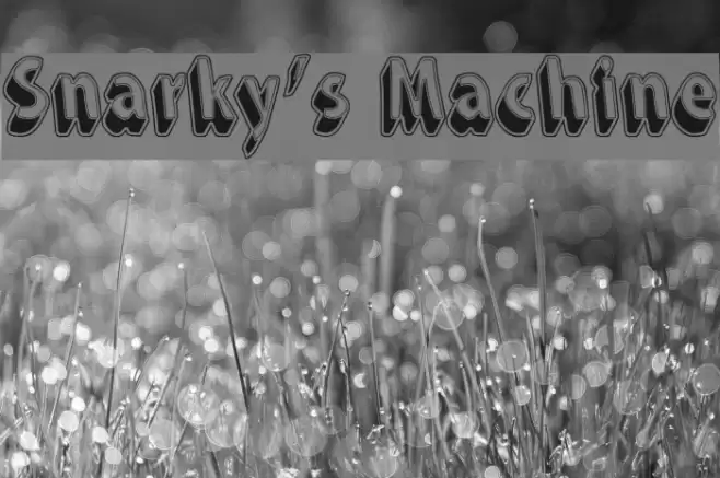 Snarky's Machine Font examples