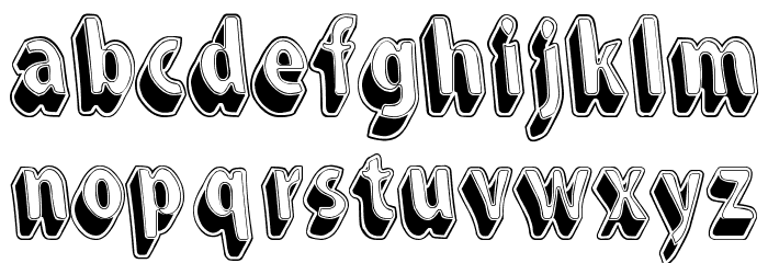 Snarky's Machine Font LOWERCASE