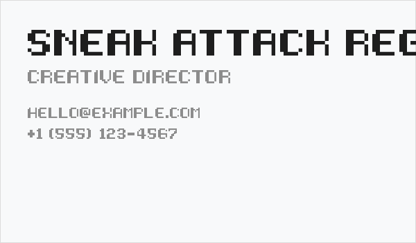 Sneak Attack Regular Business Card
