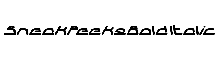 Sneak Peeks Bold Italic  Frei Schriftart Herunterladen