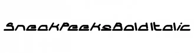 Sneak Peeks Bold Italic  Descarca Fonturi Gratis