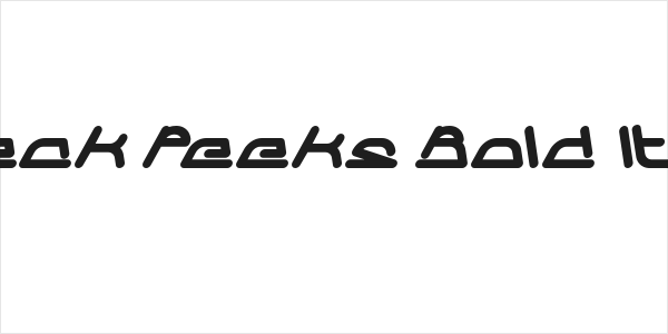 Sneak Peeks Bold Italic Logo