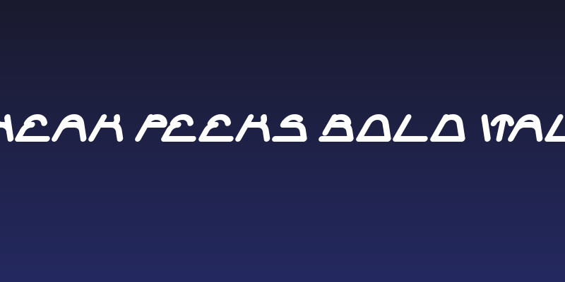 Sneak Peeks Bold Italic Social Header