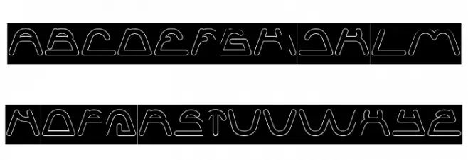 Sneak Peeks-Hollow-Inverse Schriftart Groß