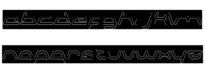 Sneak Peeks-Hollow-Inverse Font LOWERCASE