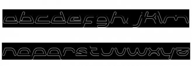 Sneak Peeks-Hollow-Inverse Schriftart Kleinbuchstaben