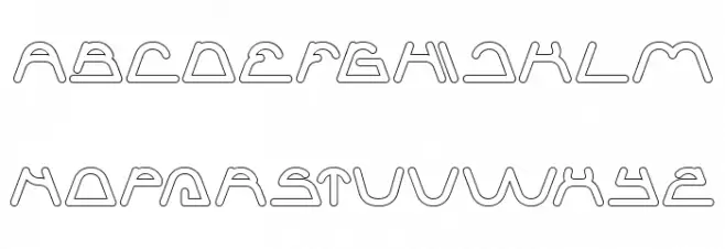 Sneak Peeks-Hollow Font UPPERCASE