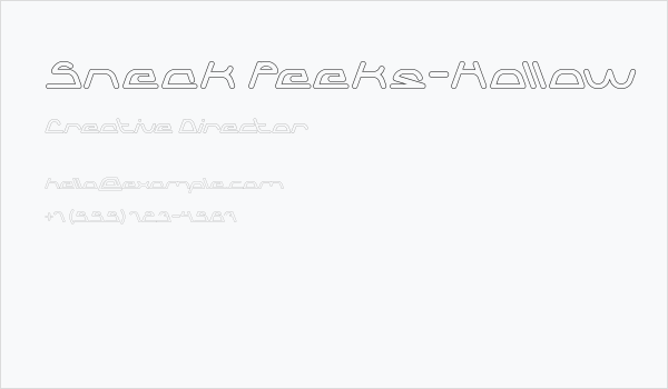 Sneak Peeks-Hollow Business Card