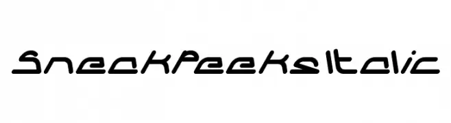 Sneak Peeks Italic  Скачать бесплатные шрифты