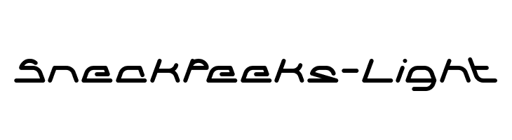 Sneak Peeks-Light  Frei Schriftart Herunterladen