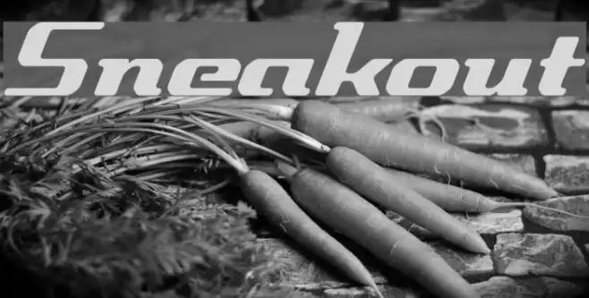 Sneakout Font examples