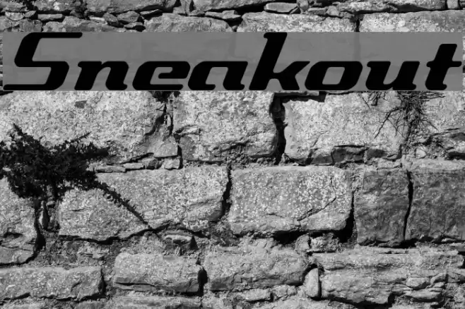 Sneakout Font examples