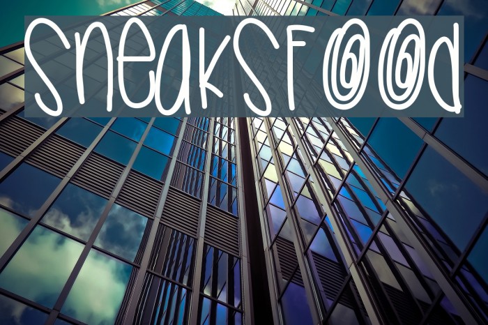 Sneaksfood Font examples