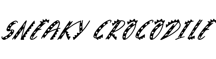 Sneaky Crocodile Font