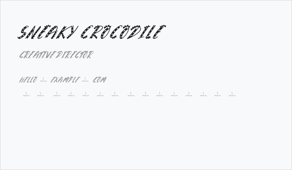 Sneaky Crocodile Business Card