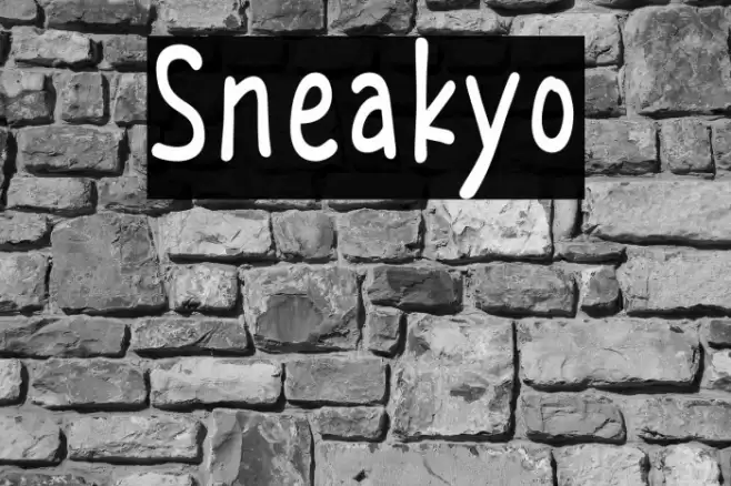 Sneakyo Font examples