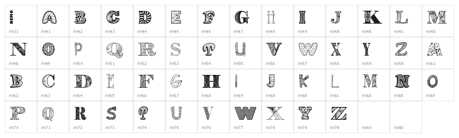 SnetaRegular Character Map