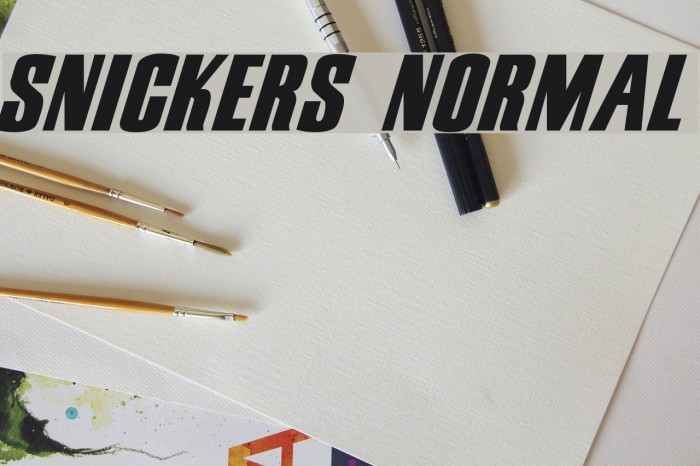 Snickers Normal Font examples