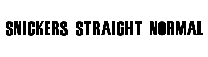 Snickers Straight Normal Font