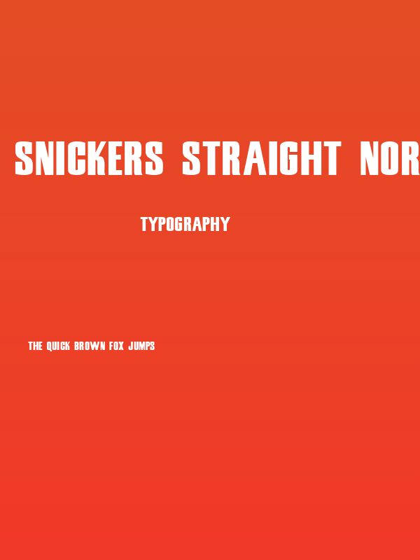 Snickers Straight Normal Poster