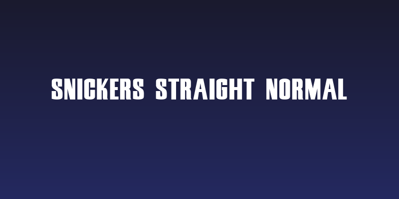 Snickers Straight Normal Social Header