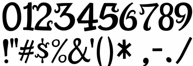 Snidely-Regular Font OTHER CHARS