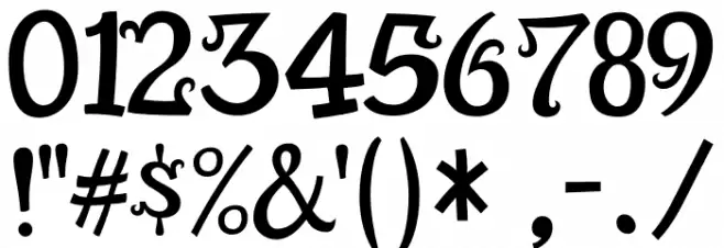 Snidely-Regular Font OTHER CHARS