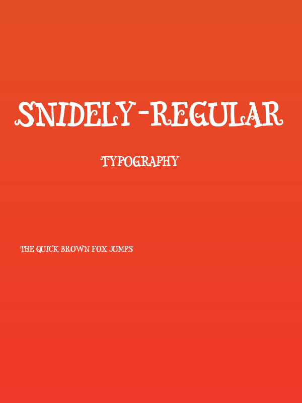 Snidely-Regular Poster