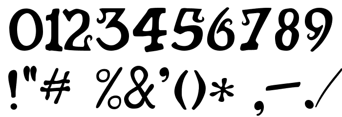 Snidely Font OTHER CHARS