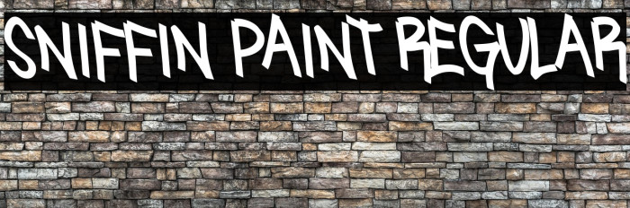 Sniffin Paint Regular Font examples