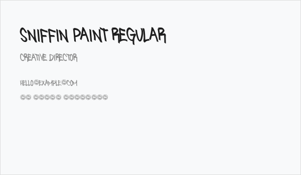 Sniffin Paint Regular Business Card