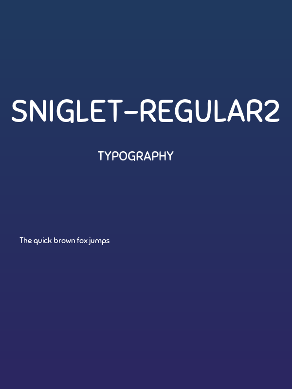 Sniglet-Regular2 Poster