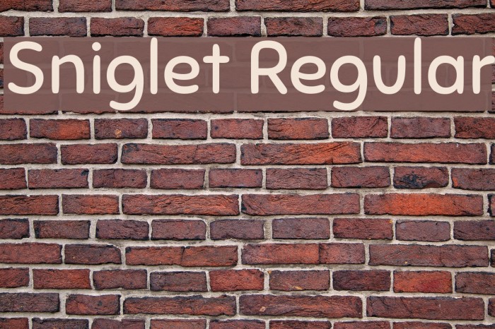 Sniglet Regular Font examples