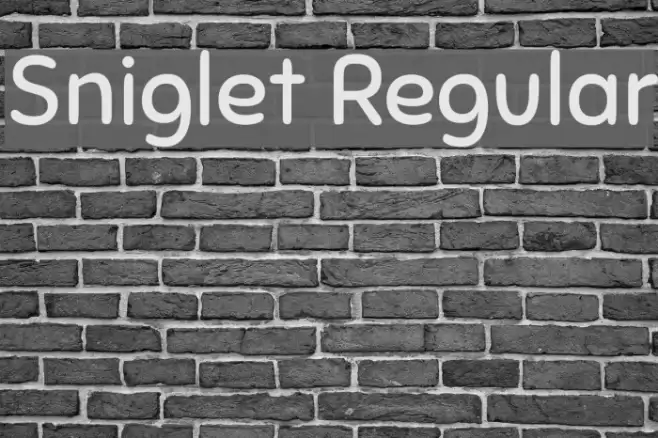 Sniglet Regular フォント examples